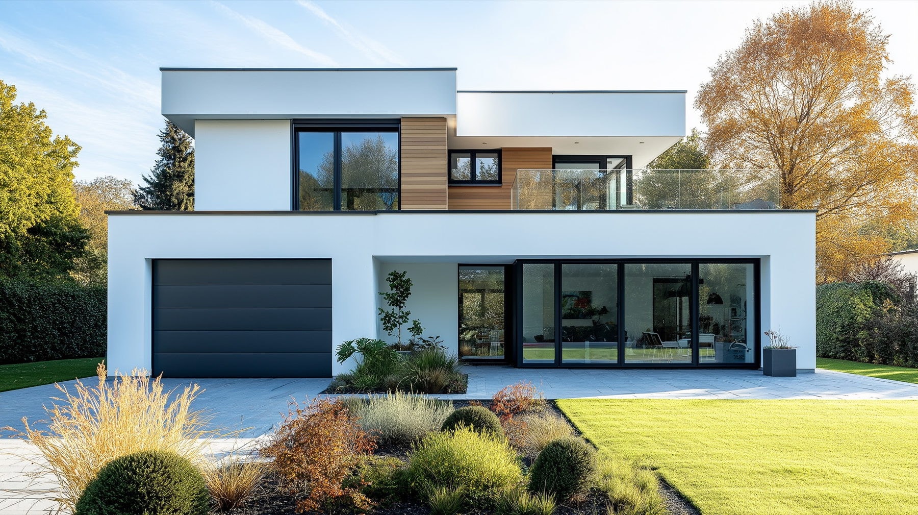 Modernes Einfamilienhaus mit Sicherheitstechnik von Hanse Protec